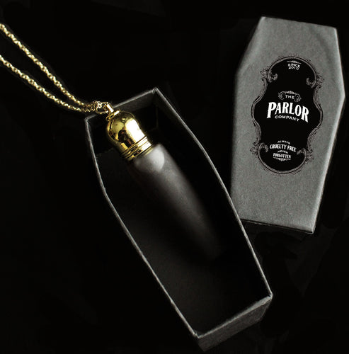 Frosted Perfume Vial Amulet Necklace